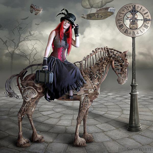 Steampunk Metal Horse in Photoshop