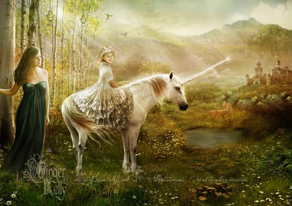 Unicorn Princess by GingerKellyStudio photoshop resource collected by psd-dude.com from deviantart
