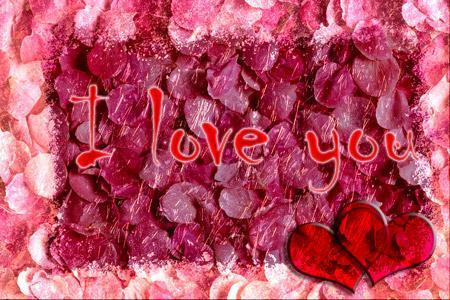 I love You Valentine Day Card in Photoshop