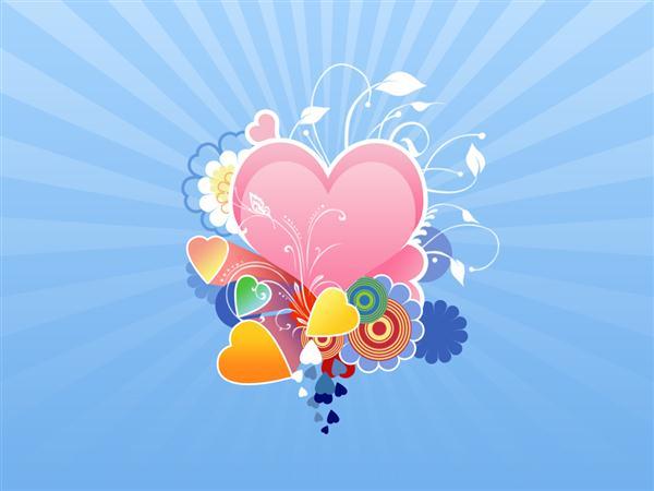 Valentine Day Hearts Wallpaper in Photoshop