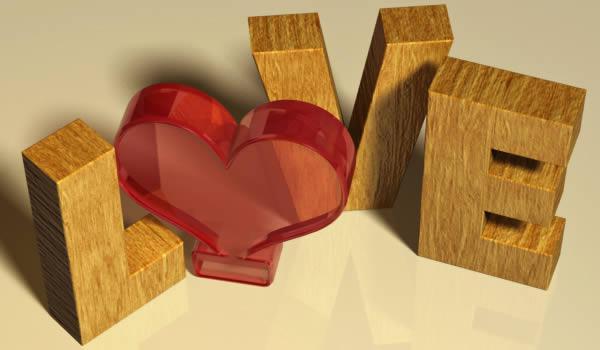 Valentines day inspired 3D Love text effect in Photoshop