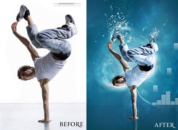 Break dance before after manipulation