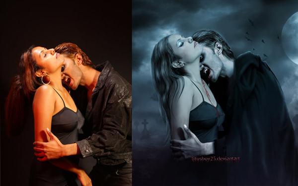 Vampires Before and After Photoshop Work