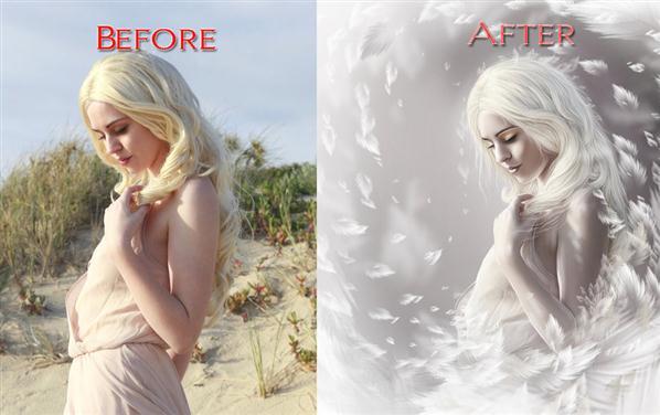 Angelic Woman Photo Manipulation