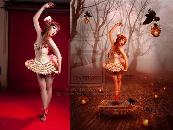 Dancing Doll Before After Manipulation
