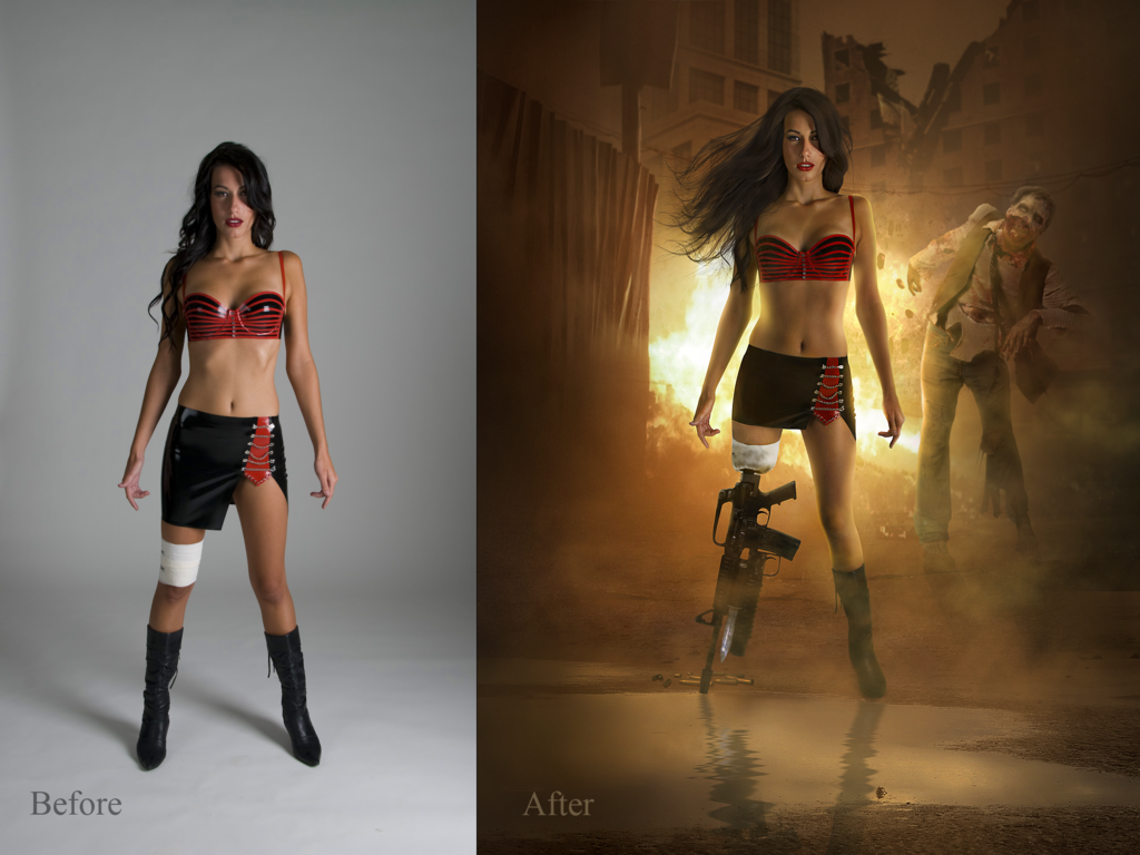 Planet terror Before and After by JtotheOtotheE photoshop resource collected by psd-dude.com from deviantart