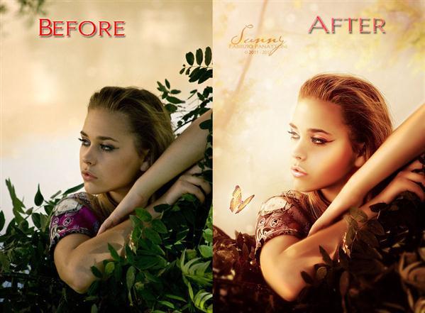 Portrait Retouch in Photoshop Before After