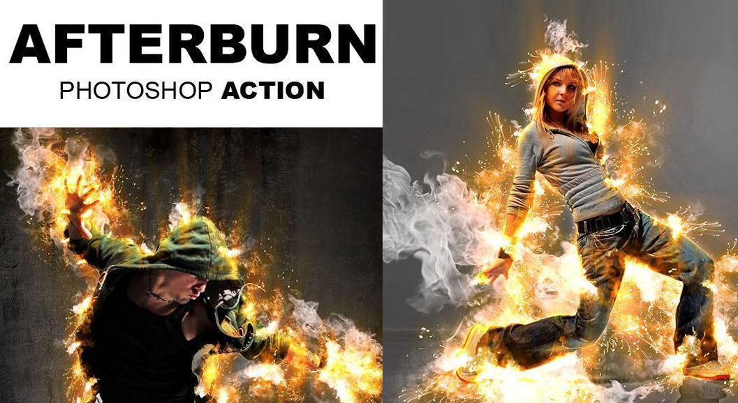Afterburn Photoshop Fiery Effect
