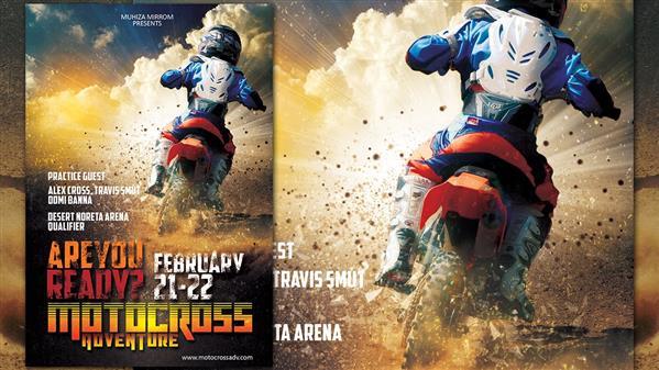 Awesome Explosive Motocross Wallpaper Photoshop Tutorial