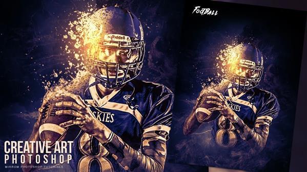 Creative American Football Sporting Poster Photoshop Tutorial