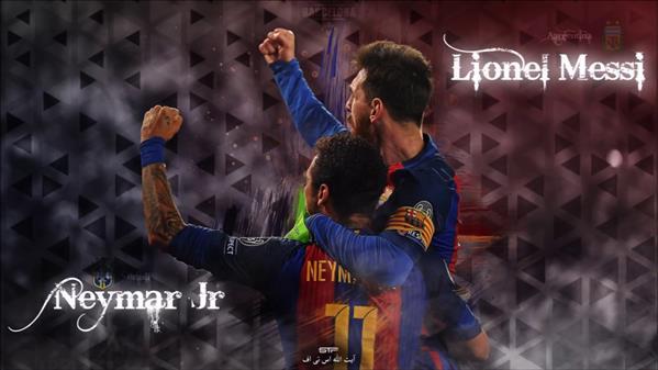 Messi and Neymar Barcelona Photoshop Wallpaper Tutorial