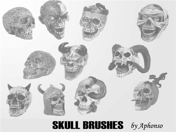 Skull
Brushes by Aphonso photoshop resource collected by psd-dude.com from deviantart