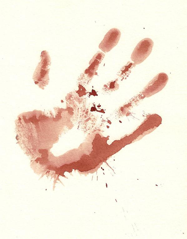 Bloody Hand Print Stock by Enchantedgal-Stock photoshop resource collected by psd-dude.com from deviantart