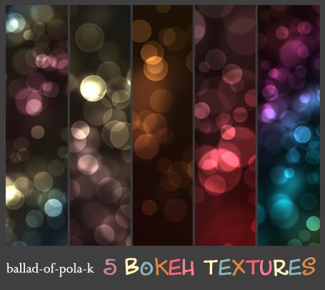 5 Bokeh Textures by ballad-of-pola-k photoshop resource collected by psd-dude.com from deviantart