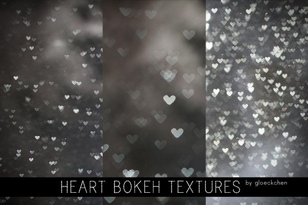 Heart Bokeh Textures by gloeckchen photoshop resource collected by psd-dude.com from deviantart