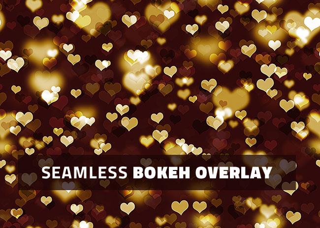 Heart Bokeh Overlay Texture for Photoshop