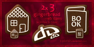 Gingerbread
 web icons by ylorish photoshop resource collected by psd-dude.com from deviantart