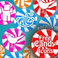Free Sweet Candy Social Icon Pack psd-dude.com Resources