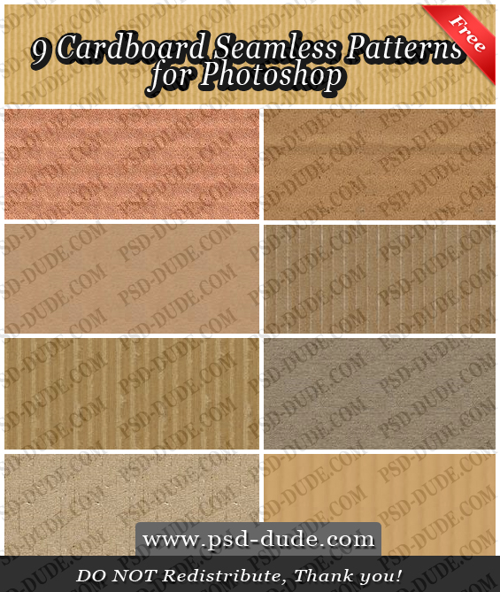 Cardboard Seamless Patterns