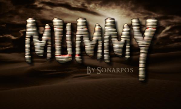 Mummy Movie Photoshop Text Style