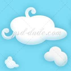 Cartoon <span class='searchHighlight'>Cloud</span> Photoshop Shapes psd-dude.com Resources