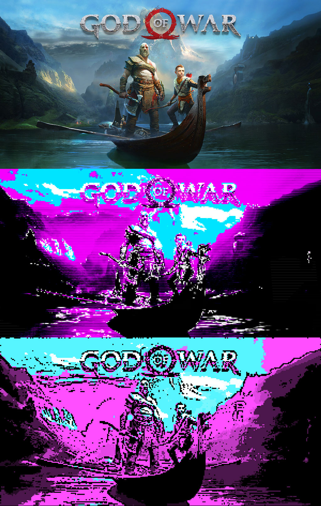 God Of War CGA 80s Poster