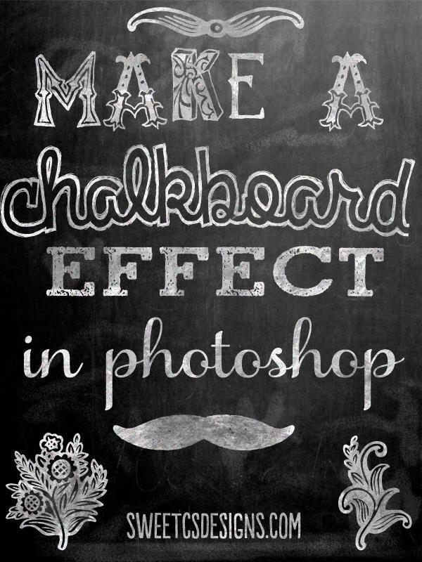 make a chalkboard effect in photoshop