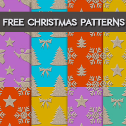 Free Christmas Gift Patterns for Photoshop psd-dude.com Resources