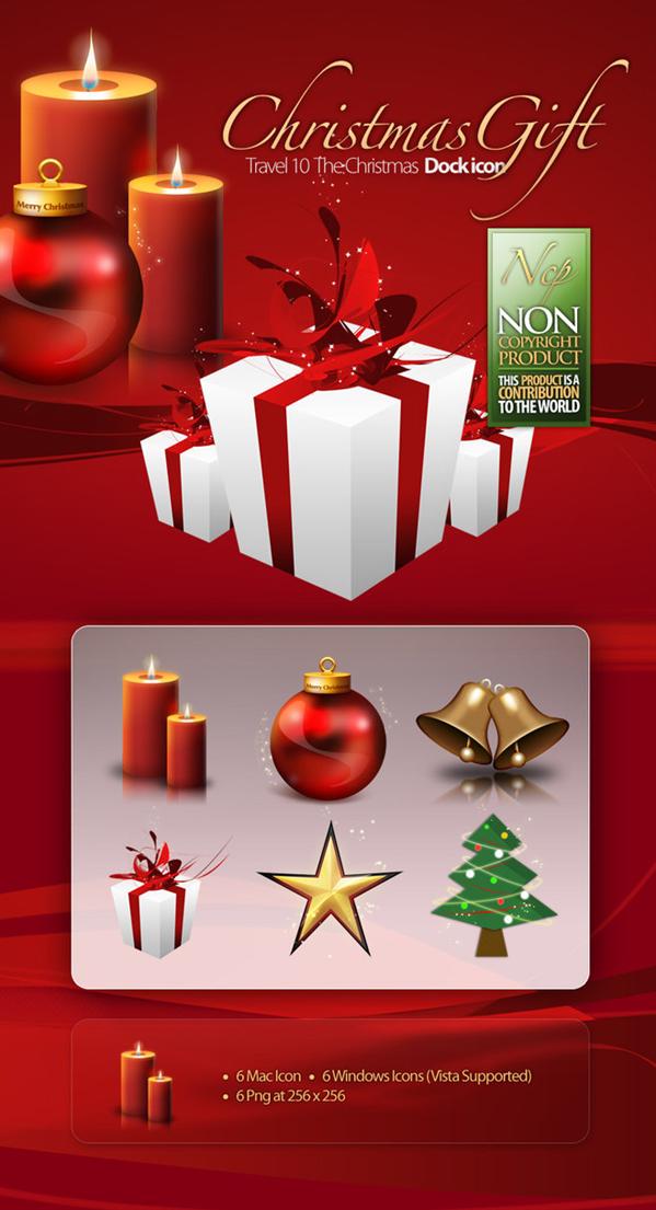 Christmas
 Dock Icons by petercui photoshop resource collected by psd-dude.com from deviantart
