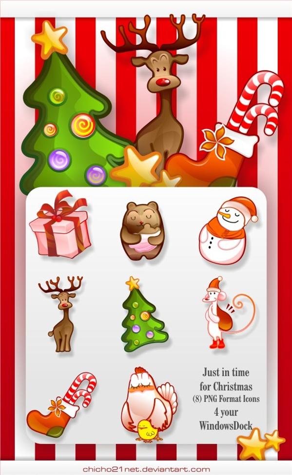 Christmas
 Dock Icons by chicho21net photoshop resource collected by psd-dude.com from deviantart