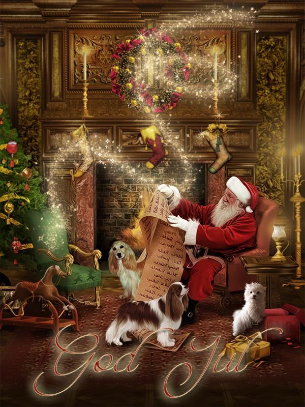 Merry Christmas Santa List Greeting Card