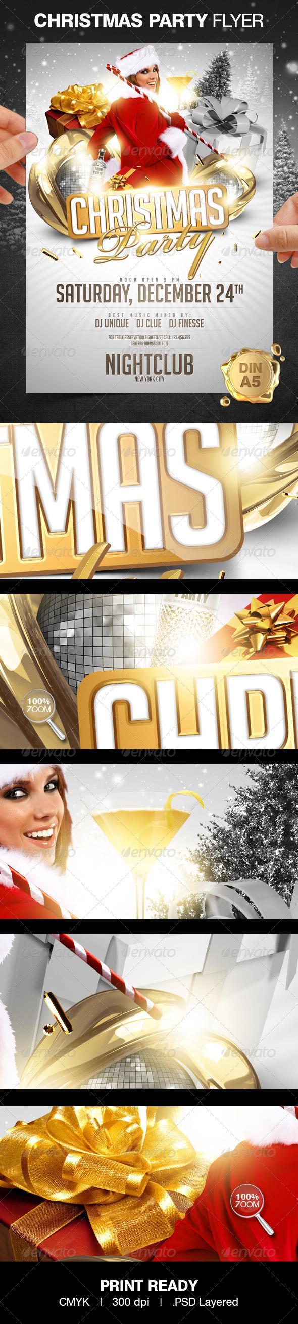 Christmas Party Flyer Design Poster preview