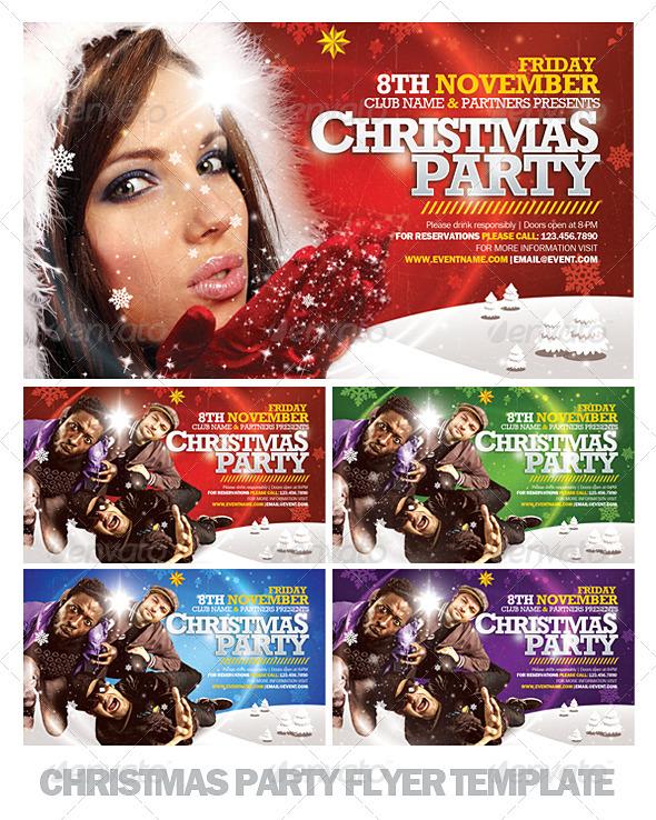 Christmas Party Color Cover Template