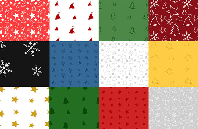 40 Christmas Background Patterns for Photoshop