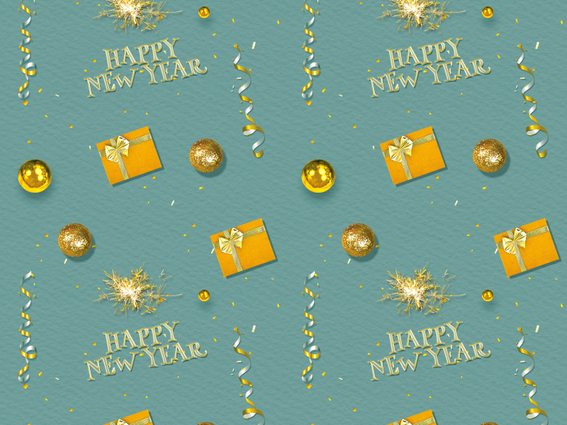 Happy New Year Pattern Background