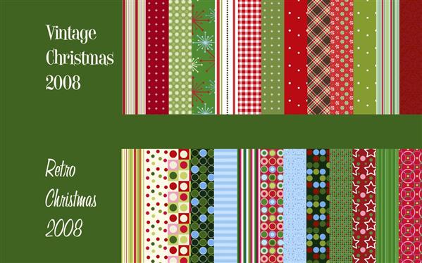 Vintage Retro Xmas Photoshop Patterns