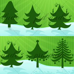 Christmas <span class='searchHighlight'>Tree</span> Vector Shapes psd-dude.com Resources