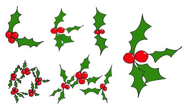 Mistletoe Christmas Custom Shapes for Photoshop