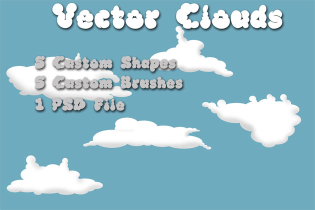 Clouds brushes and shapes by rev-jesse-c-stock photoshop resource collected by psd-dude.com from deviantart