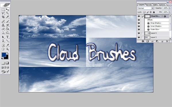 Cloud Brushes by Resaturatez photoshop resource collected by psd-dude.com from deviantart
