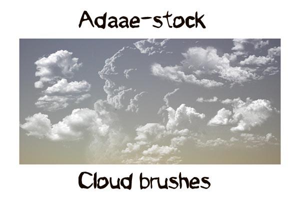 Cloud brushes by Adaae-stock photoshop resource collected by psd-dude.com from deviantart