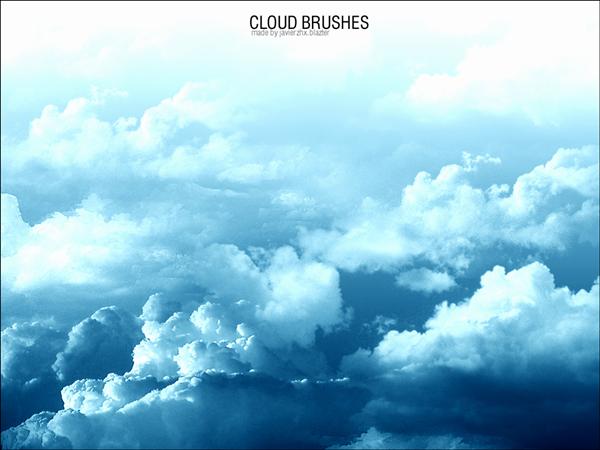 Cloud Brushes by JavierZhX photoshop resource collected by psd-dude.com from deviantart