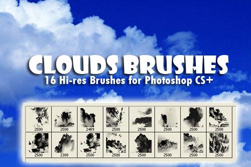 Clouds Background Brushes by fiftyfivepixels photoshop resource collected by psd-dude.com from deviantart