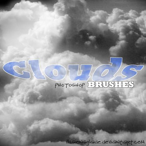 Clouds Brush Set by IllusionsGlade photoshop resource collected by psd-dude.com from deviantart