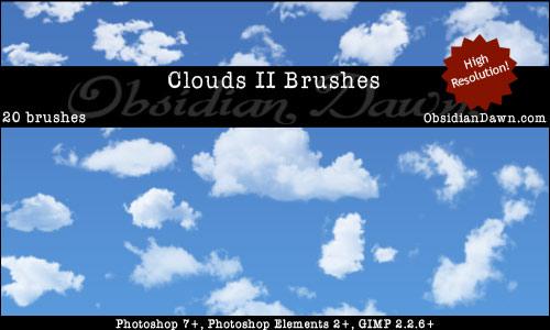 Clouds II Photoshop Brushes by redheadstock photoshop resource collected by psd-dude.com from deviantart