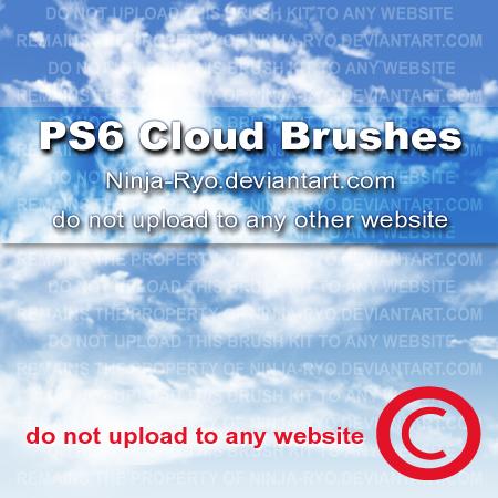 PS6 BRUSHES Clouds by Ninja-Ryo photoshop resource collected by psd-dude.com from deviantart