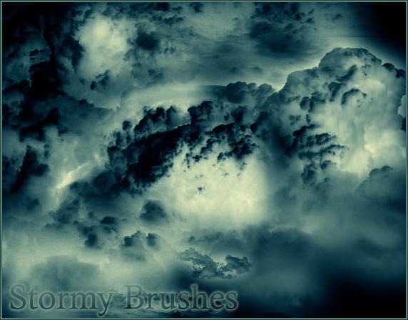 Stormy Brushes by SiR-FrAggZaLoTt photoshop resource collected by psd-dude.com from deviantart