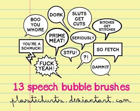 Speech Bubble Brusheslittle birdssweet and lowUNUSUALDoodle Lyric BrushesSpeech Bubble Brushes by plastichurts photoshop resource collected by psd-dude.com from deviantart