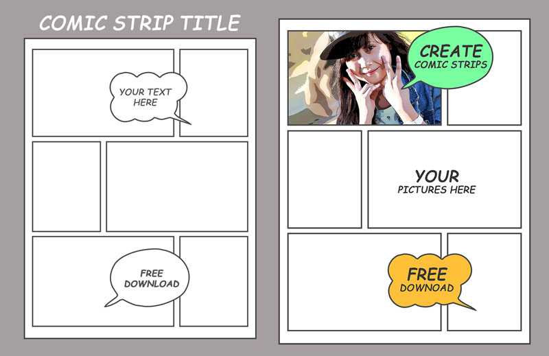 comic strip photoshop template free download