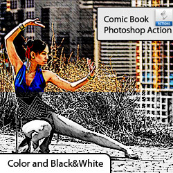 Comics Action in Photoshop psd-dude.com Resources